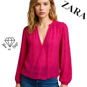 Zara✨Embroidered▪️Limited Edition▪️ Blouse NWT
